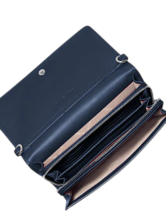 Michael Michael Kors Jet Set Large Leather Crossbody Bag Navy