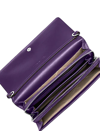 Michael Michael Kors Jet Set Large Ombre Signature Logo Crossbody Bag Dark Purple 