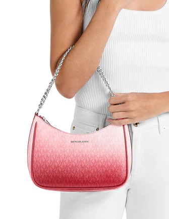 Michael Michael Kors Jet Set Large Ombre Signature Logo Pochette  Hibiscus 