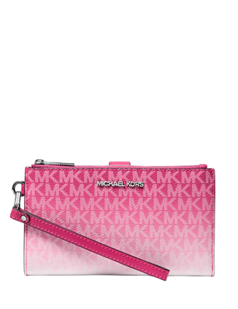 Michael Michael Kors Jet Set Large Ombre Signature Logo Wristlet Dragonfruit