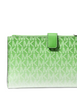 Michael Michael Kors Jet Set Large Ombre Signature Logo Wristlet Jungle Green