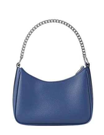 Michael Michael Kors Jet Set Large Pebbled Leather Convertible Crossbody Bag Galaxy Blue