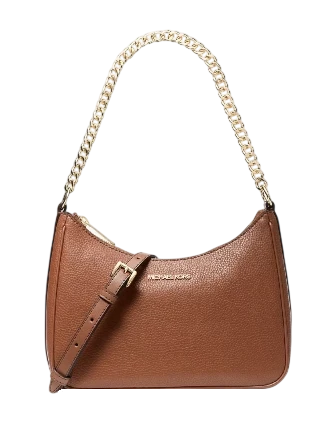 Michael Michael Kors Jet Set Large Pebbled Leather Convertible Crossbody Bag Luggage