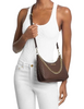 Michael Michael Kors Jet Set Large Pebbled Leather Convertible Crossbody Bag Nutmeg