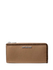 Michael Michael Kors Jet Set Large Pebbled Leather Quarter-Zip Wallet Driftwood
