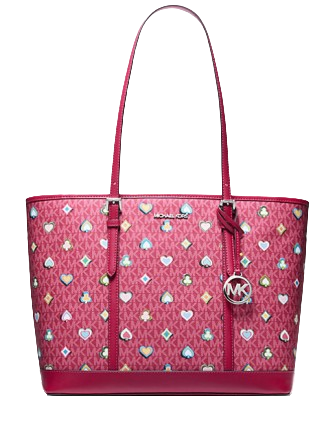 Michael Michael Kors Jet Set Large Printed Signature Logo Tote Bag