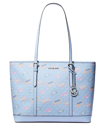 Michael Michael Kors Jet Set Large Printed Signature Logo Tote Bag