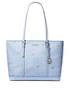 Michael Michael Kors Jet Set Large Printed Signature Logo Tote Bag Light Sky