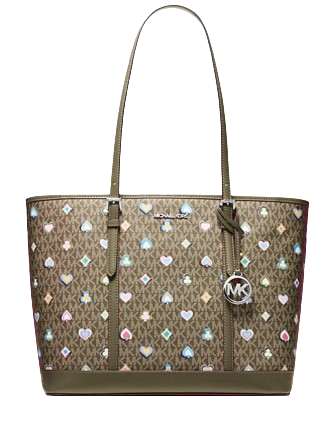 Michael Michael Kors Jet Set Large Printed Signature Logo Tote Bag