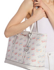 Michael Michael Kors Jet Set Large Printed Signature Logo Tote Bag Optic White