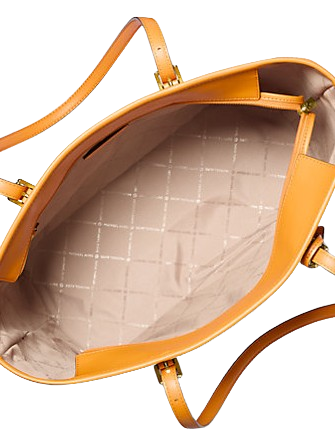 Michael Michael Kors Jet Set Large Printed Signature Logo Tote Bag Orange Pop
