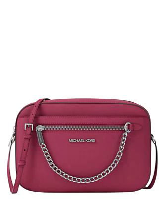 Michael Michael Kors Jet Set Large Saffiano Leather Crossbody Bag Dark Raspberry