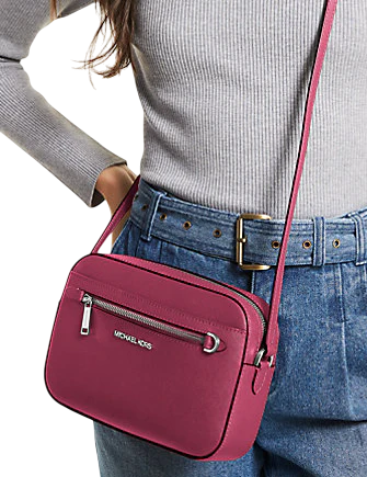 Michael Michael Kors Jet Set Large Saffiano Leather Crossbody Bag Dark Raspberry