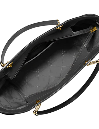 Michael Michael Kors Jet Set Large Saffiano Leather Shoulder Bag Black