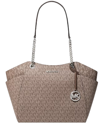 Michael Michael Kors Jet Set Large Signature Logo Shoulder Bag Mushroom