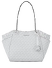 Michael Michael Kors Jet Set Large Signature Logo Shoulder Bag Optic White