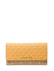 Michael Michael Kors Jet Set Large Signature Logo Tri-Fold Wallet  Honeywheat 