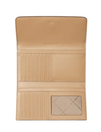 Michael Michael Kors Jet Set Large Signature Logo Tri-Fold Wallet  Honeywheat 