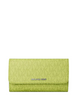 Michael Michael Kors Jet Set Large Signature Logo Tri-Fold Wallet Lime