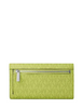 Michael Michael Kors Jet Set Large Signature Logo Tri-Fold Wallet Lime