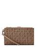 Michael Michael Kors Jet Set Large Signature Logo Wristlet Camel