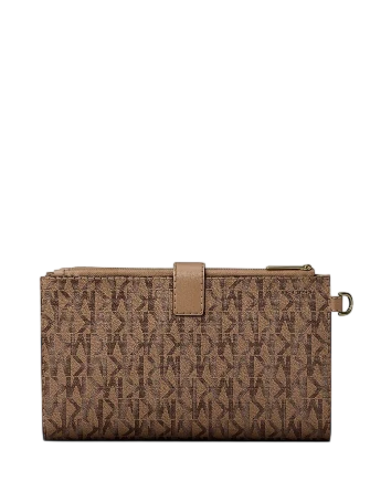 Michael Michael Kors Jet Set Large Signature Logo Wristlet Camel