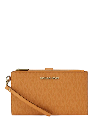 Michael Michael Kors Jet Set Large Signature Logo Wristlet Radiant Orange