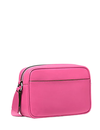 Michael Michael Kors Jet Set Leather Medium Crossbody Bag with Case for Apple Airpods Pro Dragonfruit