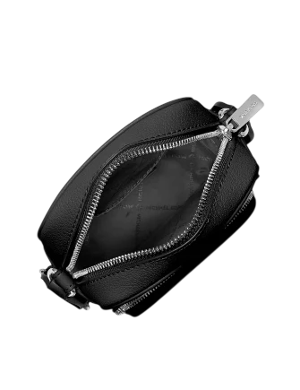 Michael Michael Kors Jet Set Medium Leather Crossbody Bag Black