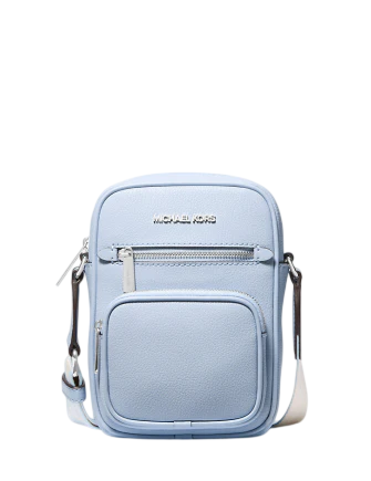Michael Michael Kors Jet Set Medium Leather Crossbody Bag Pale Ocean