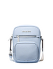 Michael Michael Kors Jet Set Medium Leather Crossbody Bag Pale Ocean