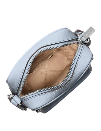 Michael Michael Kors Jet Set Medium Leather Crossbody Bag Pale Ocean