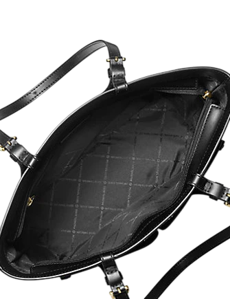 Michael Michael Kors Jet Set Medium Logo Pocket Tote Bag Black