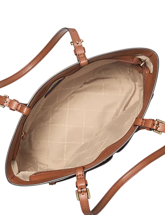 Michael Michael Kors Jet Set Medium Logo Pocket Tote Bag Vanilla