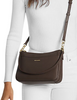 Michael Michael Kors Jet Set Medium Pebbled Leather Convertible Crossbody Bag Chocolate