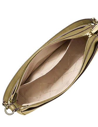 Michael Michael Kors Jet Set Medium Pebbled Leather Convertible Crossbody Bag Pistachio