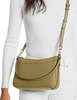 Michael Michael Kors Jet Set Medium Pebbled Leather Convertible Crossbody Bag Pistachio