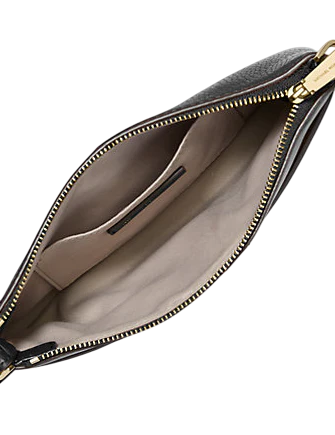 Michael Michael Kors Jet Set Medium Pebbled Leather Wristlet Black