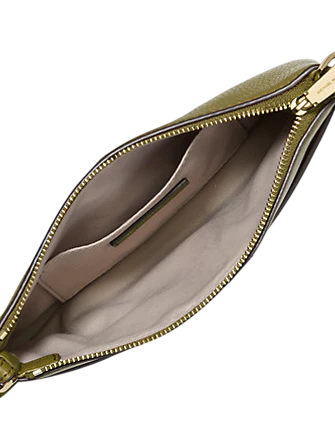 Michael Michael Kors Jet Set Medium Pebbled Leather Wristlet Pistachio