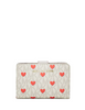 Michael Michael Kors Jet Set Medium Printed Heart Signature Logo Bi-Fold Wallet  Light Cream 