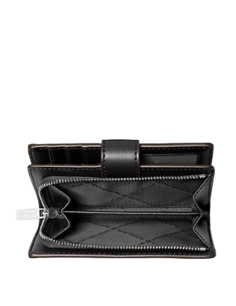 Michael Michael Kors Jet Set Medium Printed Signature Logo Wallet Black