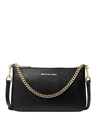 Michael Michael Kors Jet Set Medium Saffiano Leather Crossbody Bag Black