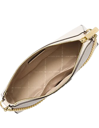 Michael Michael Kors Jet Set Medium Saffiano Leather Crossbody Bag Light Cream