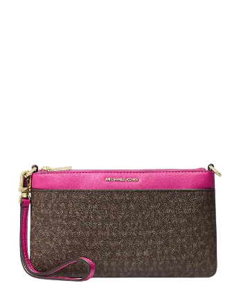 Michael Michael Kors Jet Set Medium Signature Logo Wristlet
