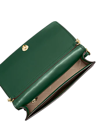 Michael Michael Kors Jet Set Medium Woven Crossbody Bag Moss