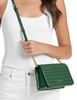 Michael Michael Kors Jet Set Medium Woven Crossbody Bag Moss