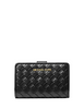 Michael Michael Kors Jet Set Medium Woven Wallet Black