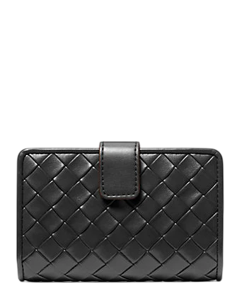 Michael Michael Kors Jet Set Medium Woven Wallet Black