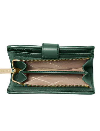 Michael Michael Kors Jet Set Medium Woven Wallet Moss