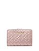 Michael Michael Kors Jet Set Medium Woven Wallet Powder Blush